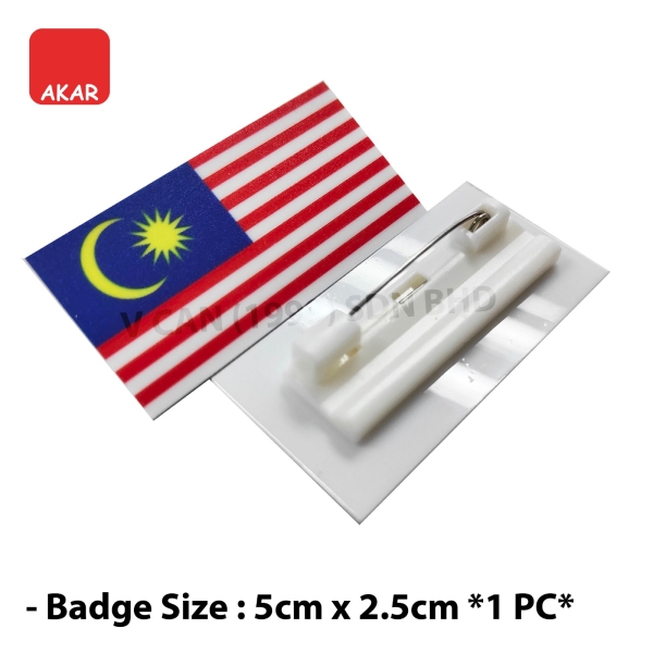 Malaysia Badge - Pin Type - Bendera Malaysia Baju Sekolah Desktop Stationery Selangor, Malaysia, Kuala Lumpur (KL), Semenyih Supplier, Suppliers, Supply, Supplies | V CAN (1999) SDN BHD