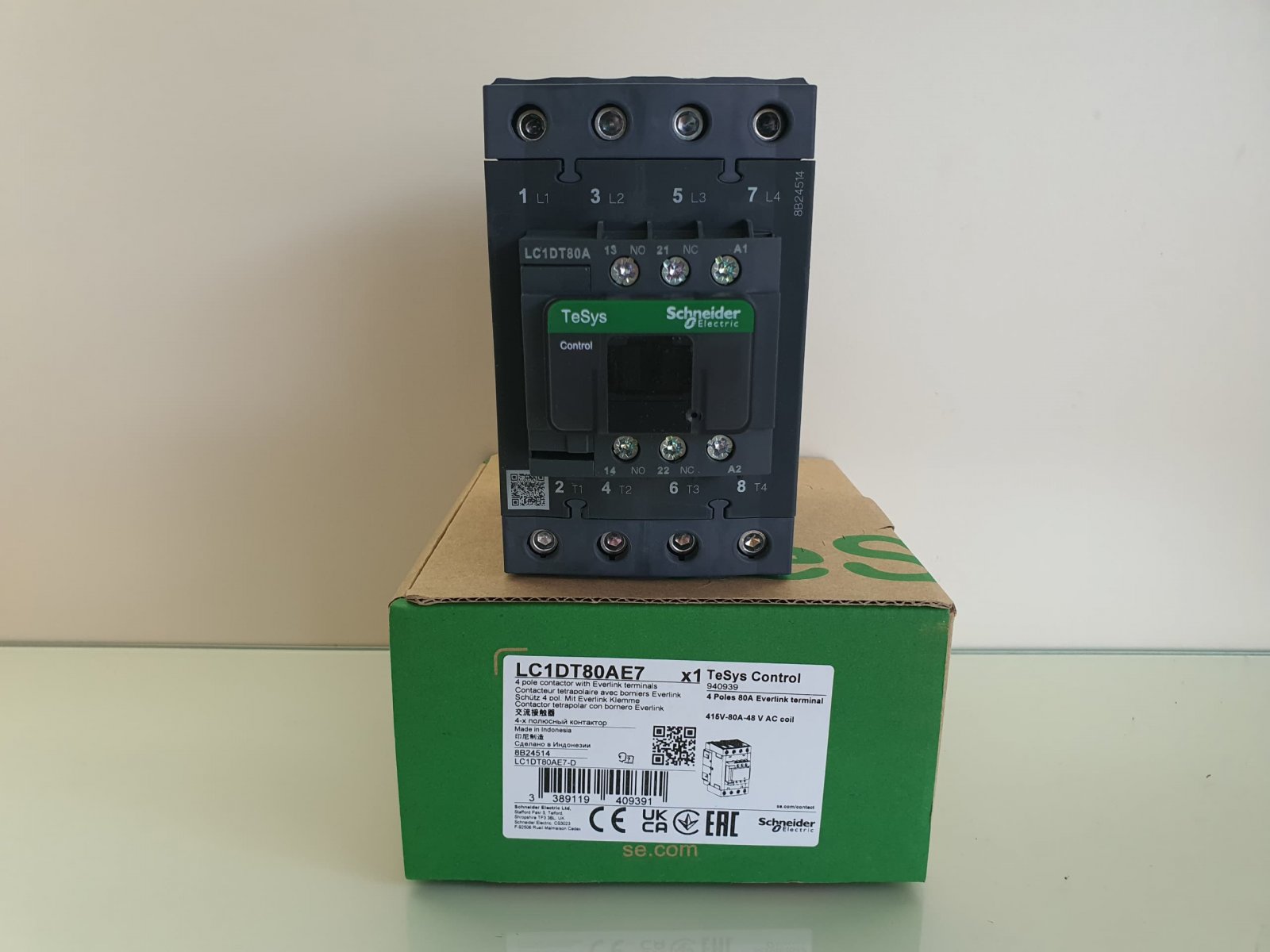 Schneider LC1DT80AE7 48VAC 4Poles Contactor Malaysia