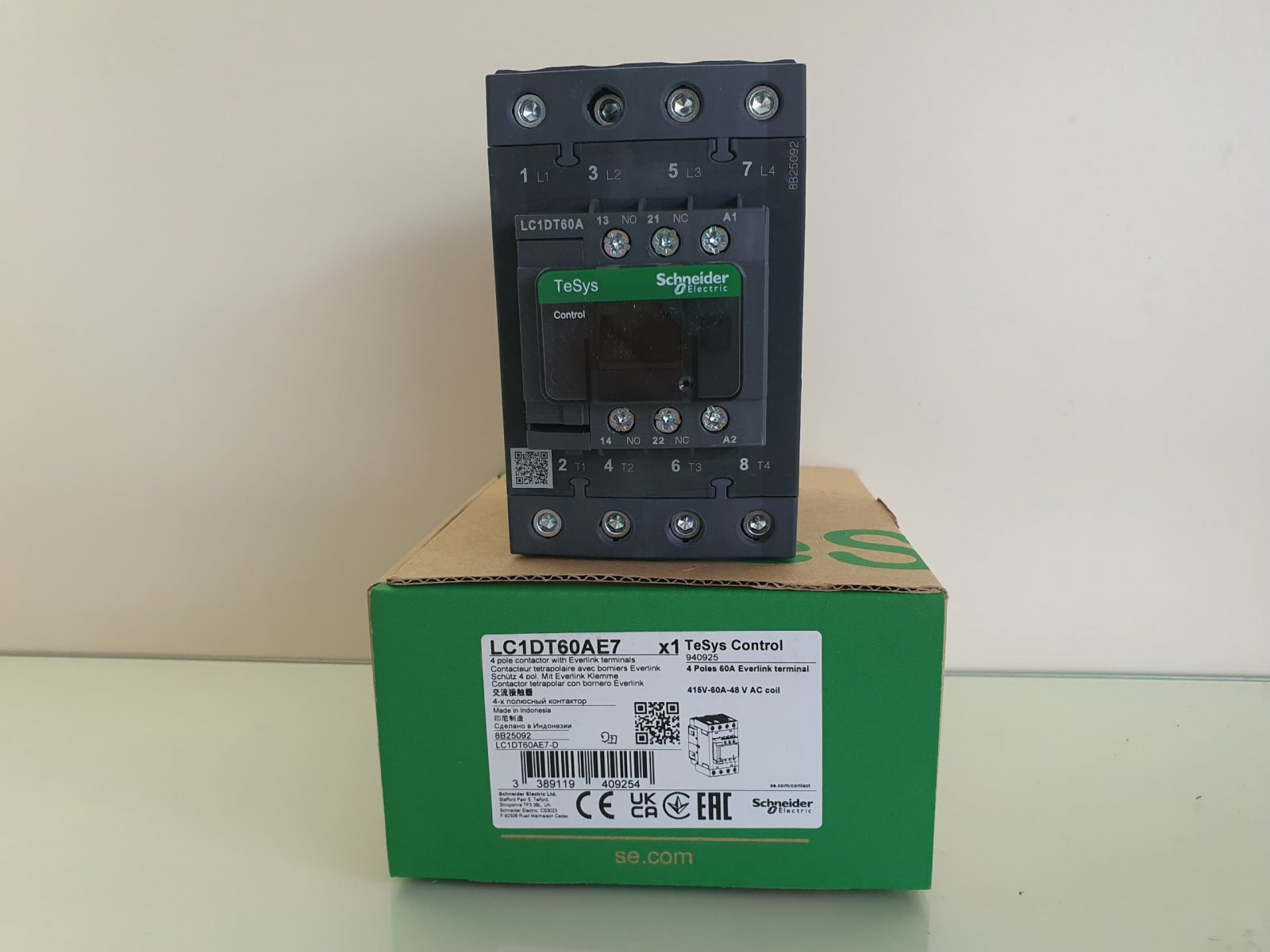 Schneider LC1DT60AE7 48VAC 4Poles Contactor Malaysia