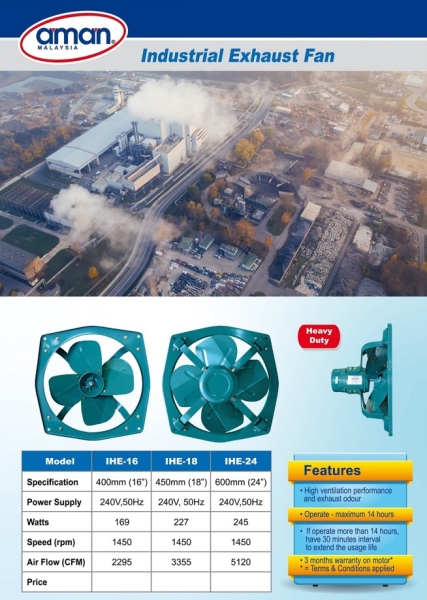 Aman Industrial Exhaust Fan Industrial Exhaust Fan Industrial Selangor, Malaysia, Kuala Lumpur (KL), Kajang Supplier, Suppliers, Supply, Supplies | Logamjadi Sdn Bhd