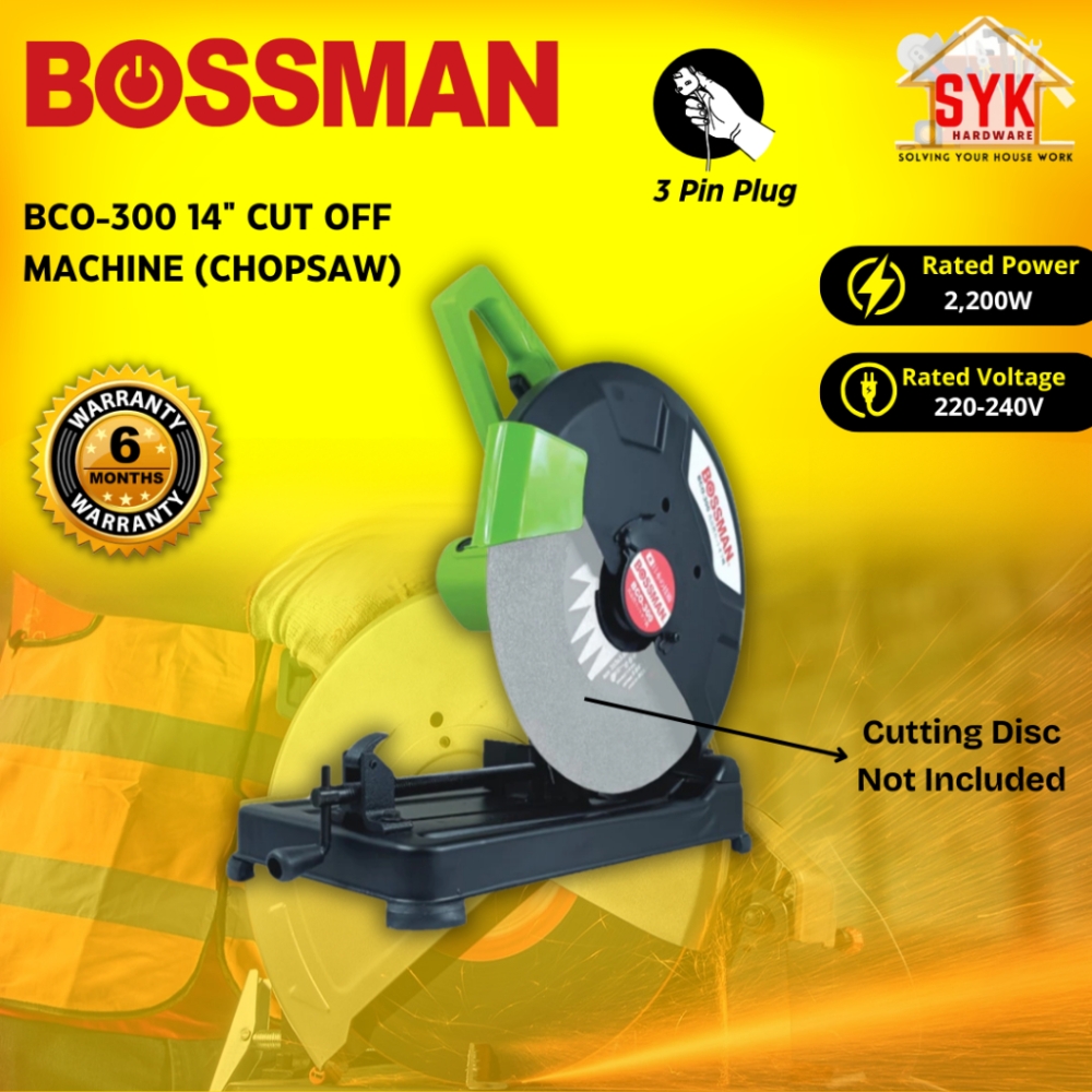 SYK Bossman BCO-300 14 Inch Electric Cut Off Machine Aluminum Wood Chop ...