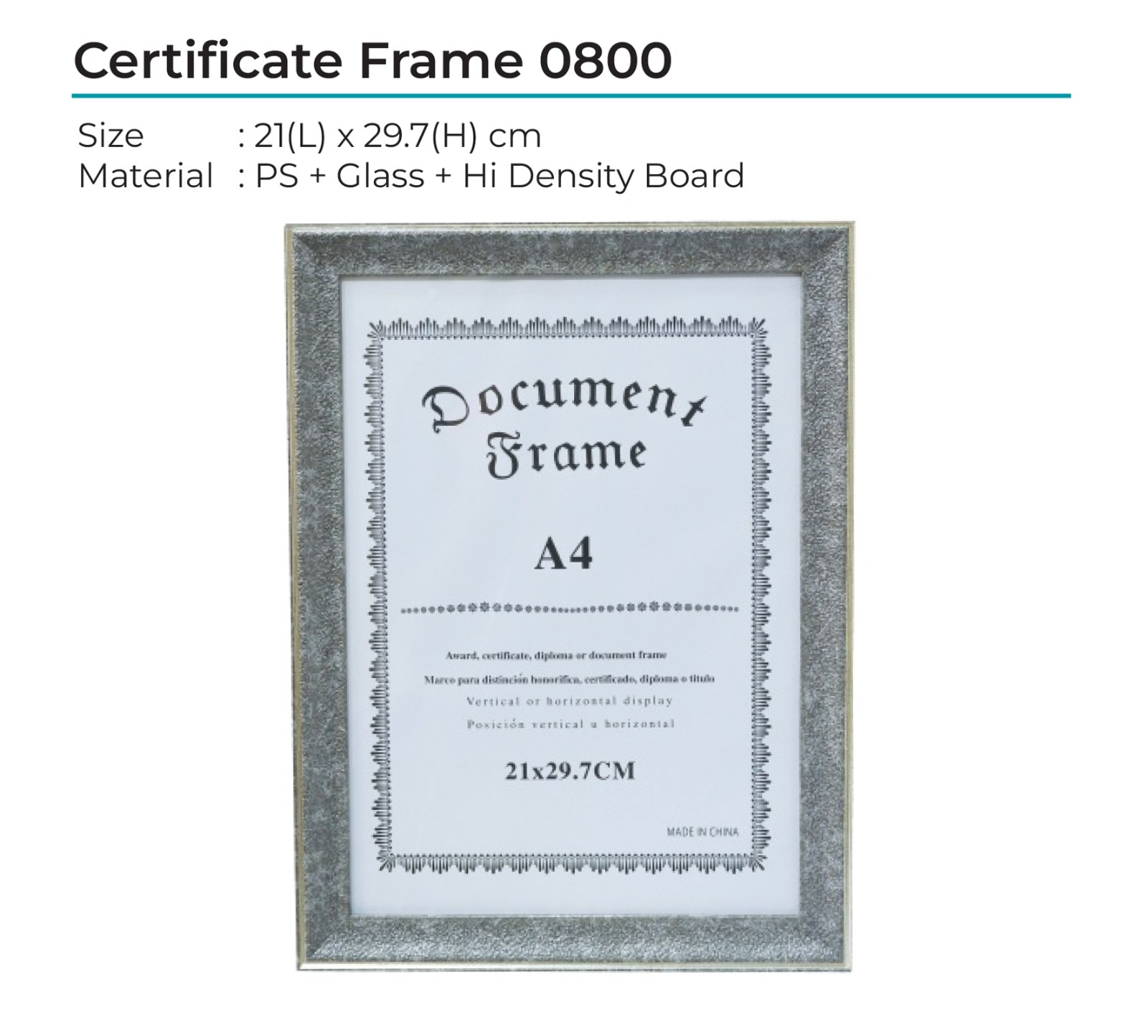 Certificate Frame 0800