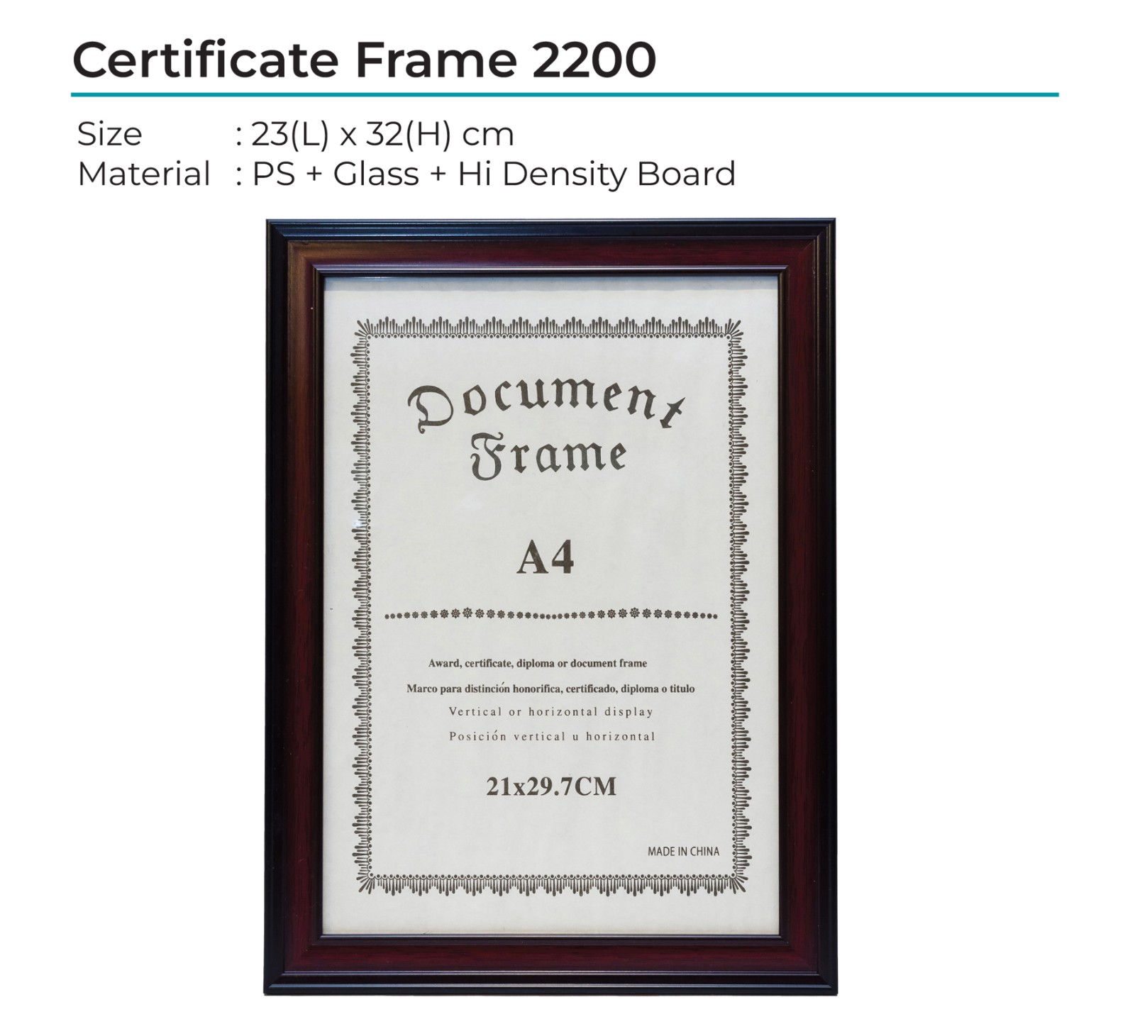 Certificate Frame 2200