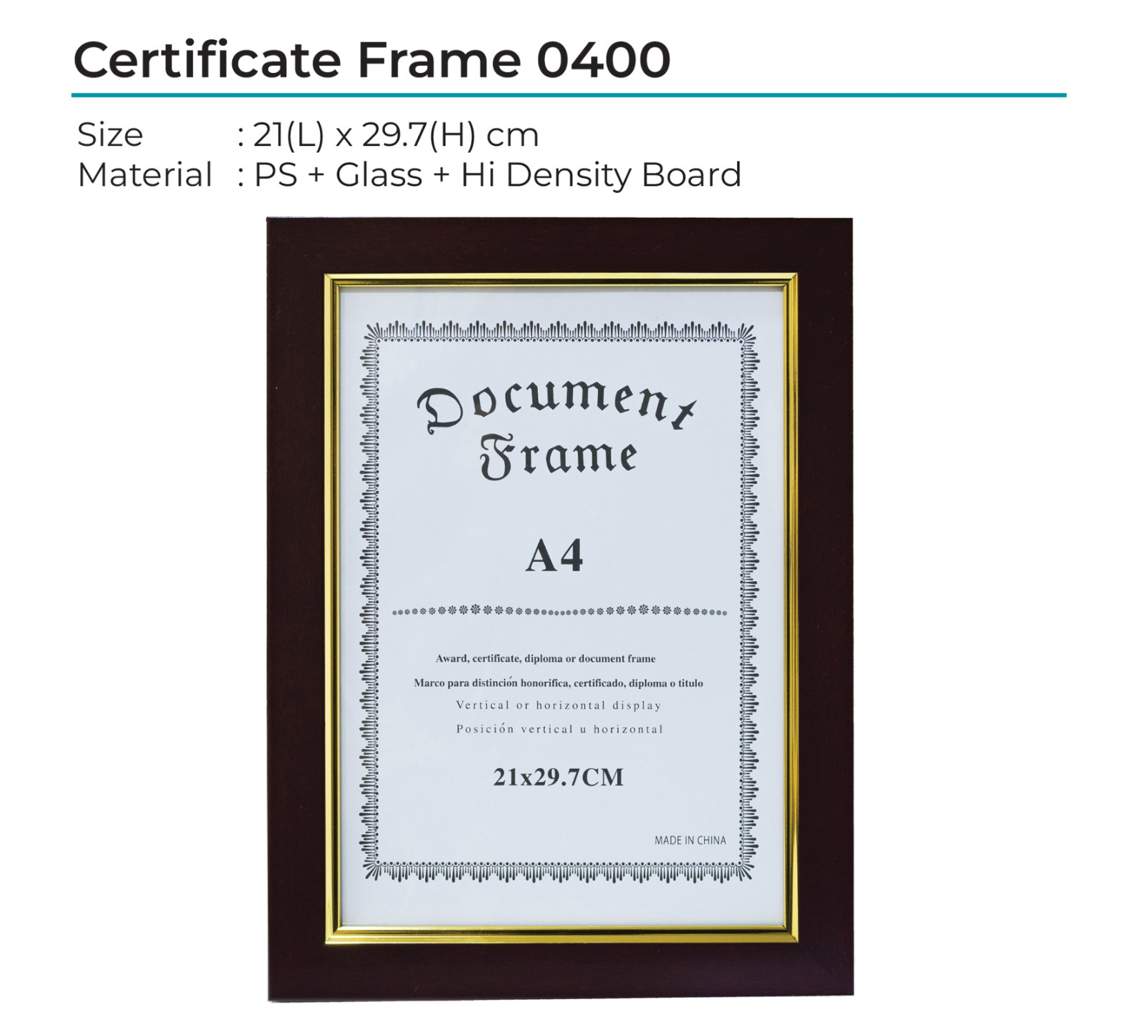 Certificate Frame 0400