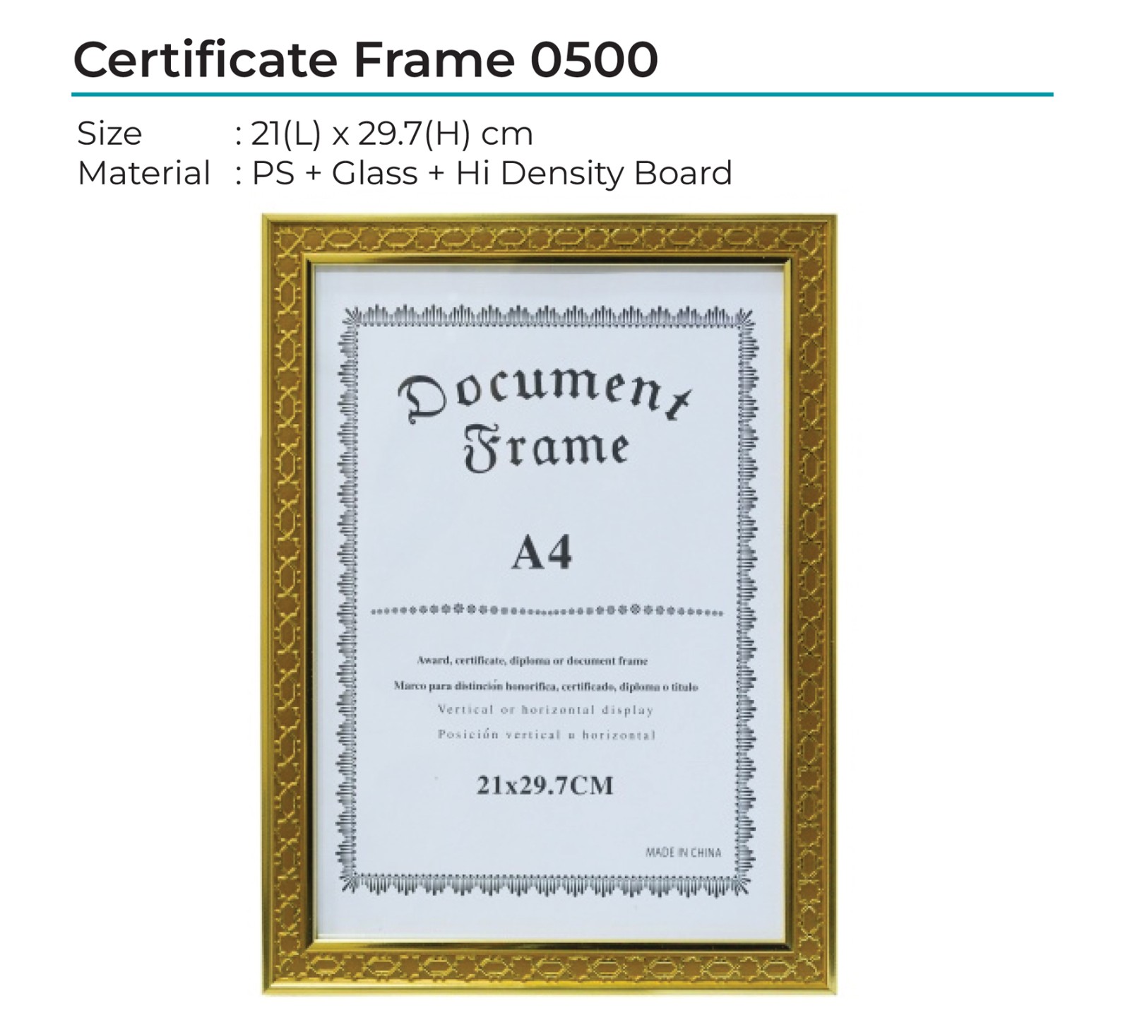 Certificate Frame 0500