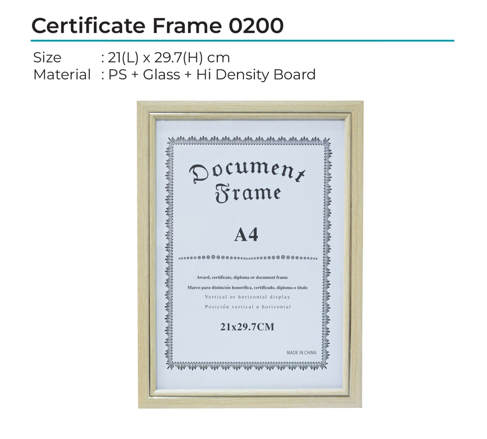 Certificate Frame 0200