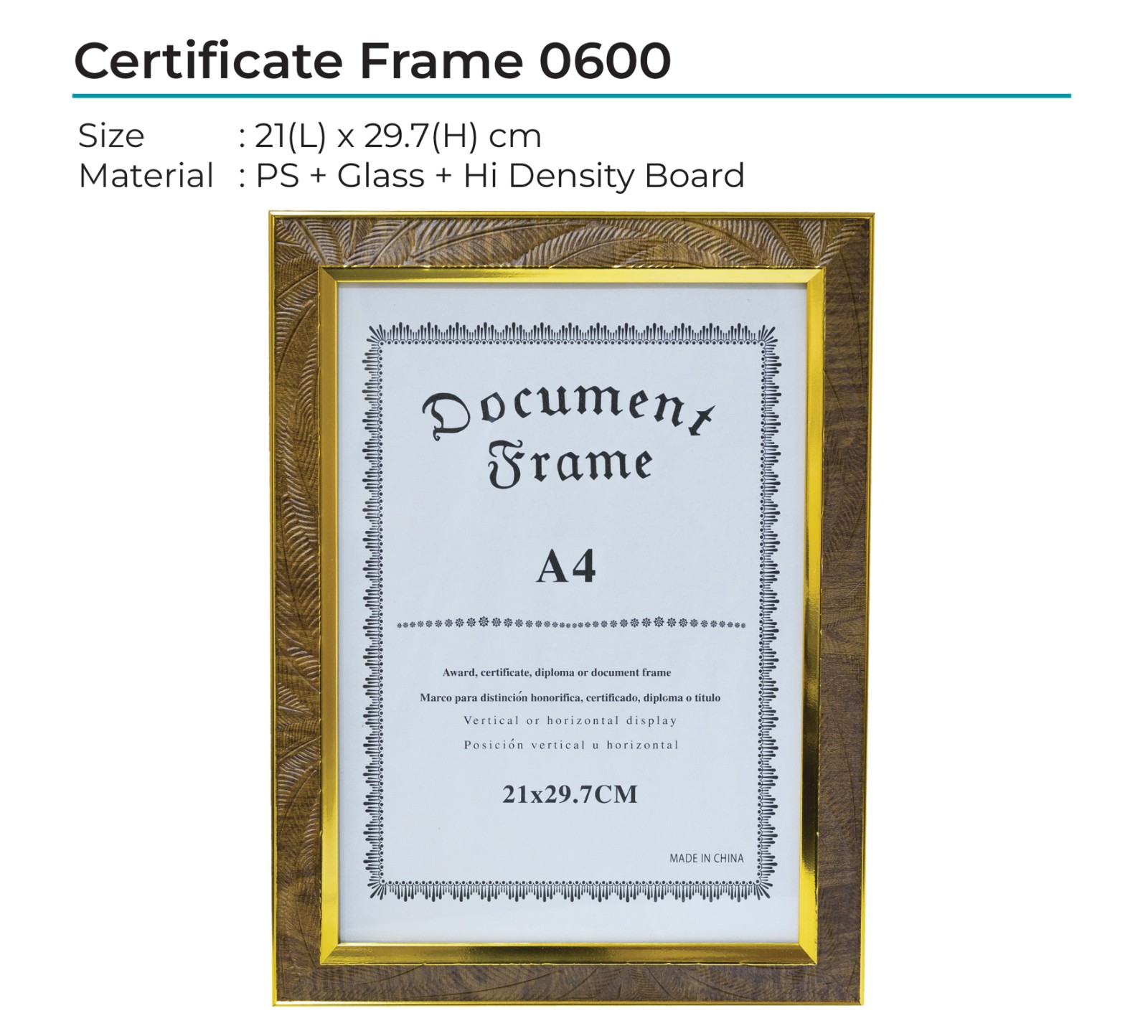Certificate Frame 0600