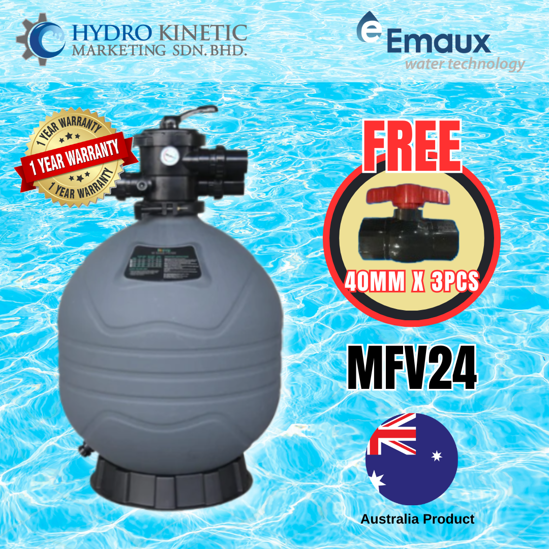 EMAUX MFV 24 TOP MOUNT PLASTIC SAND FILTER 24" - OUTDOOR EQUIPMENT SWIMMING POOL