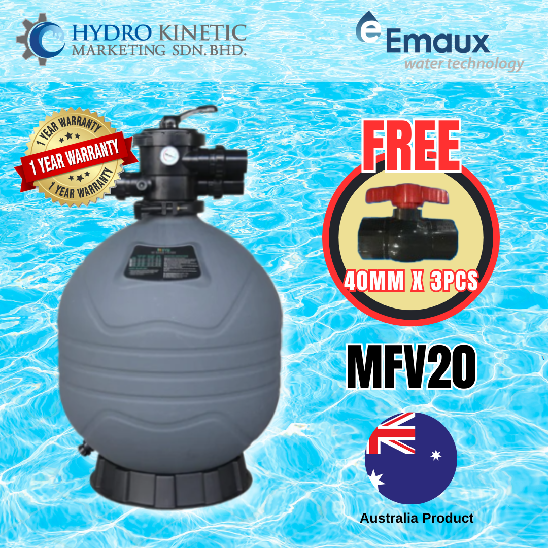 EMAUX MFV 20 TOP MOUNT PLASTIC SAND FILTER 20" - OUTDOOR EQUIPMENT SWIMMING POOL