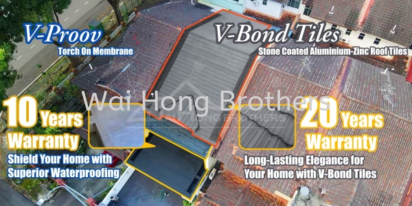 V-Bond Tiles & V-Proov Membrane V-Bond Tiles Stone Coated Zinc-Aluminium Roof Tiles Selangor, Malaysia, Johor Bahru (JB), Kuala Lumpur (KL), Perak, Penang Services, Contractor, Specialist | Wai Hong Brothers Sdn Bhd