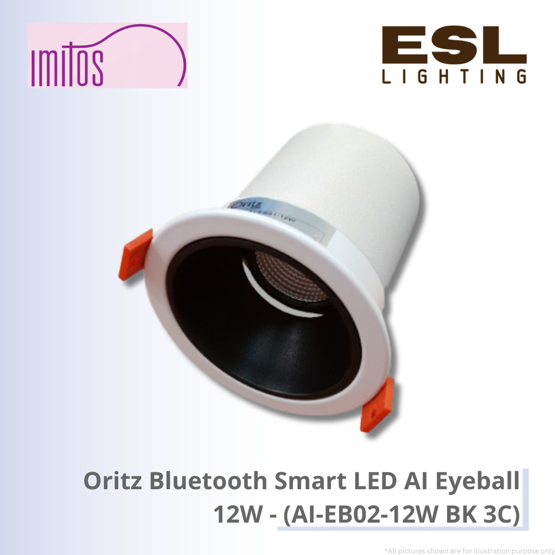 IMITOS Oritz Bluetooth Smart LED AI Eyeball 12W - AI-EB02-12W BK 3C