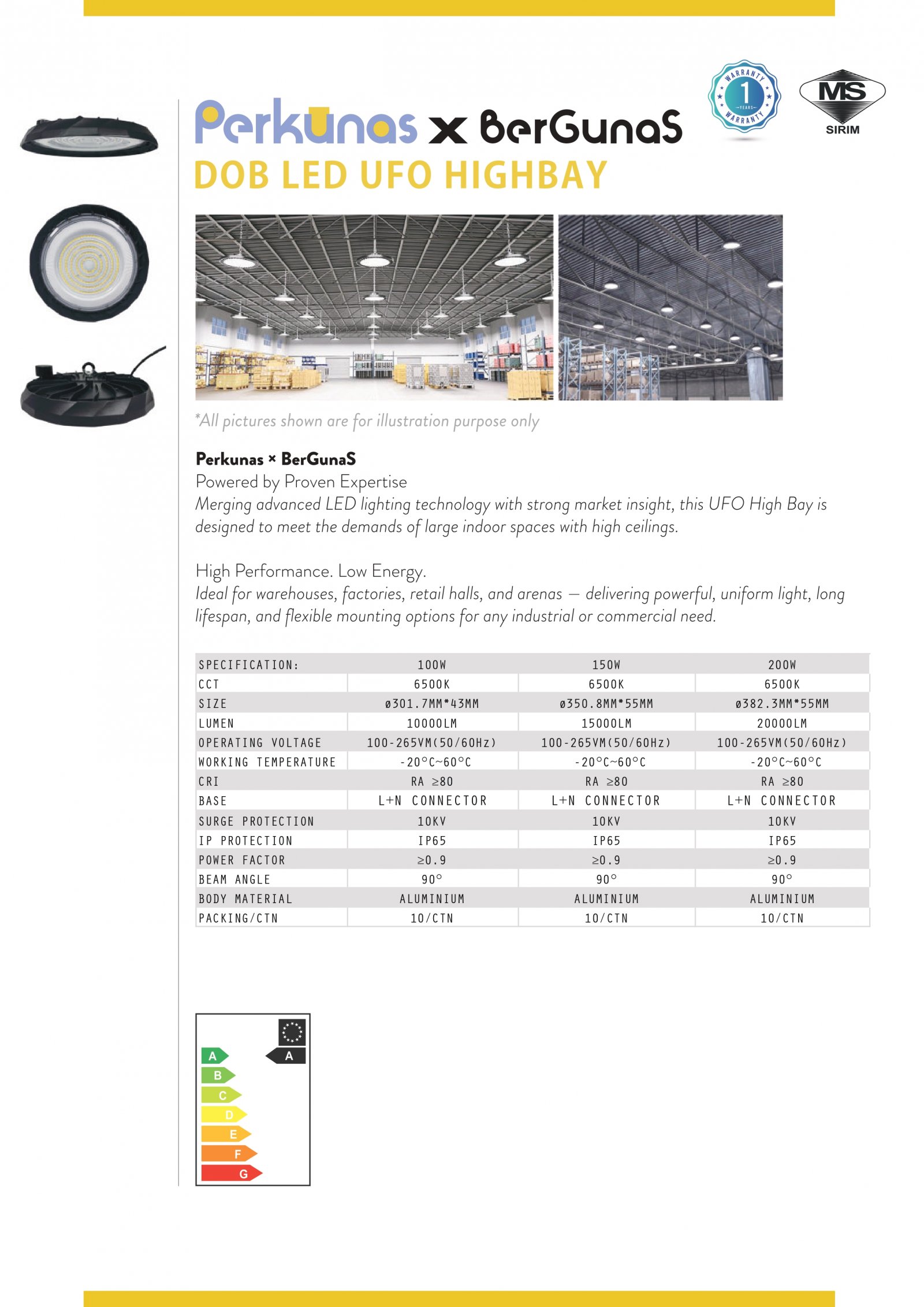 Perkunas X Bergunas LED UFO Highbay