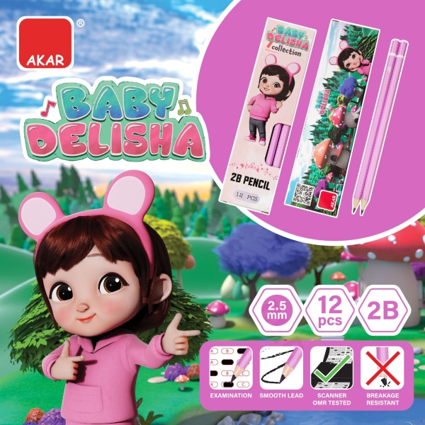Akar Baby Delisha Collection 2.5mm Wood Pencil Set/ Exam Kit Stationery Pen / Pencil Stationery Set Desktop Stationery Selangor, Malaysia, Kuala Lumpur (KL), Semenyih Supplier, Suppliers, Supply, Supplies | V CAN (1999) SDN BHD