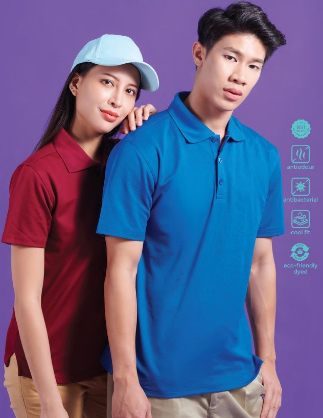 QD74 — QUICK DRY UNISEX CVC Short Sleeve Polo Shirt 200gsm [BEST