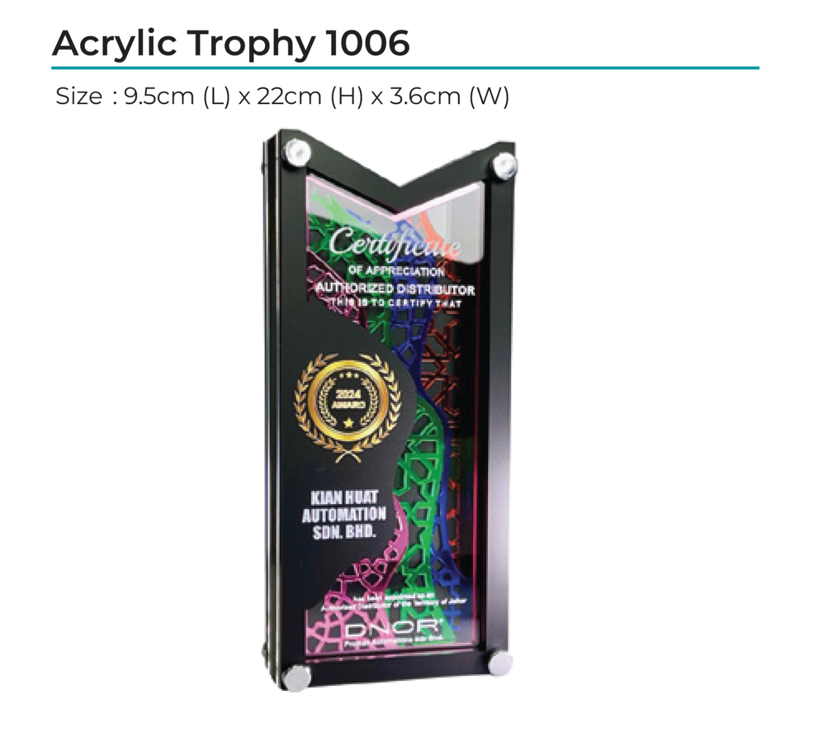 Acrylic Award 1006