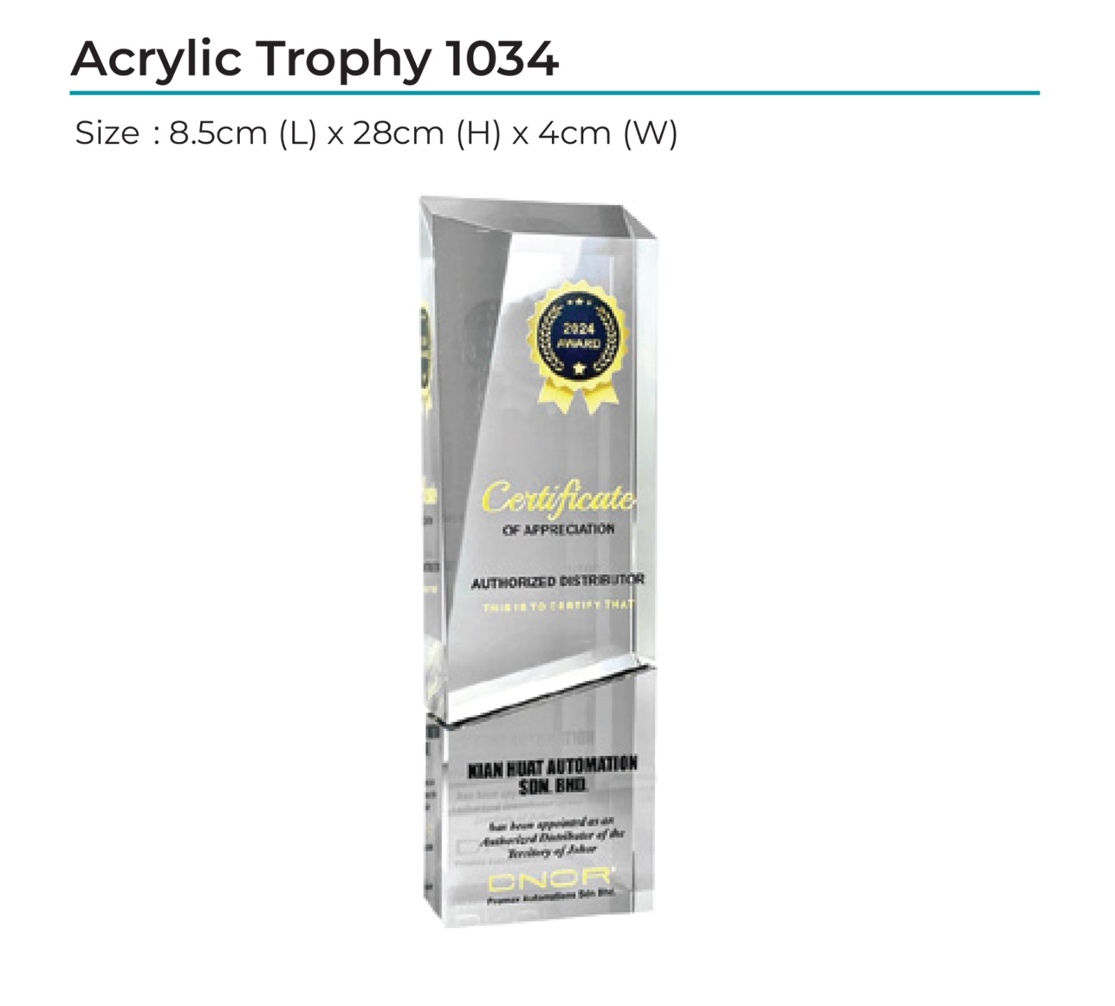 Acrylic Award 1034