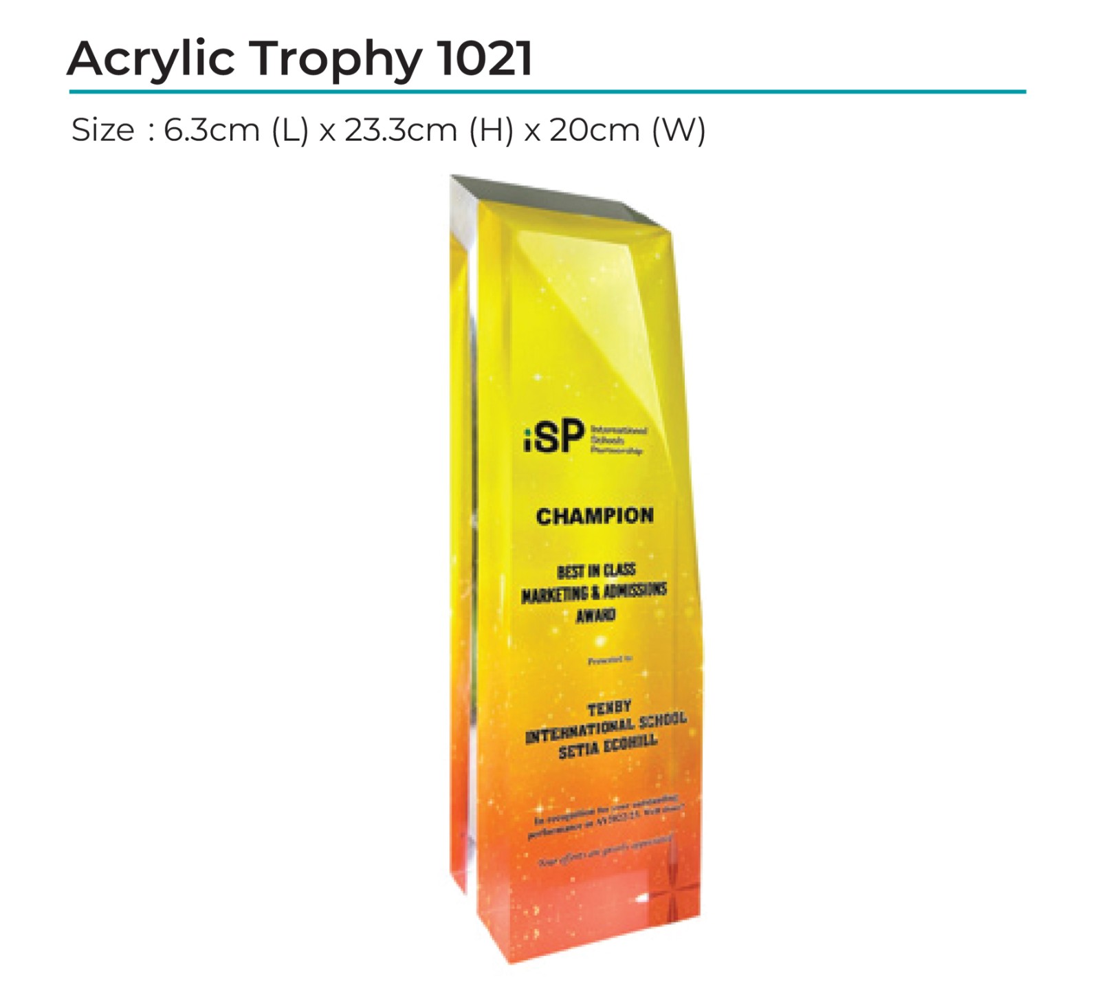 Acrylic Award 1021