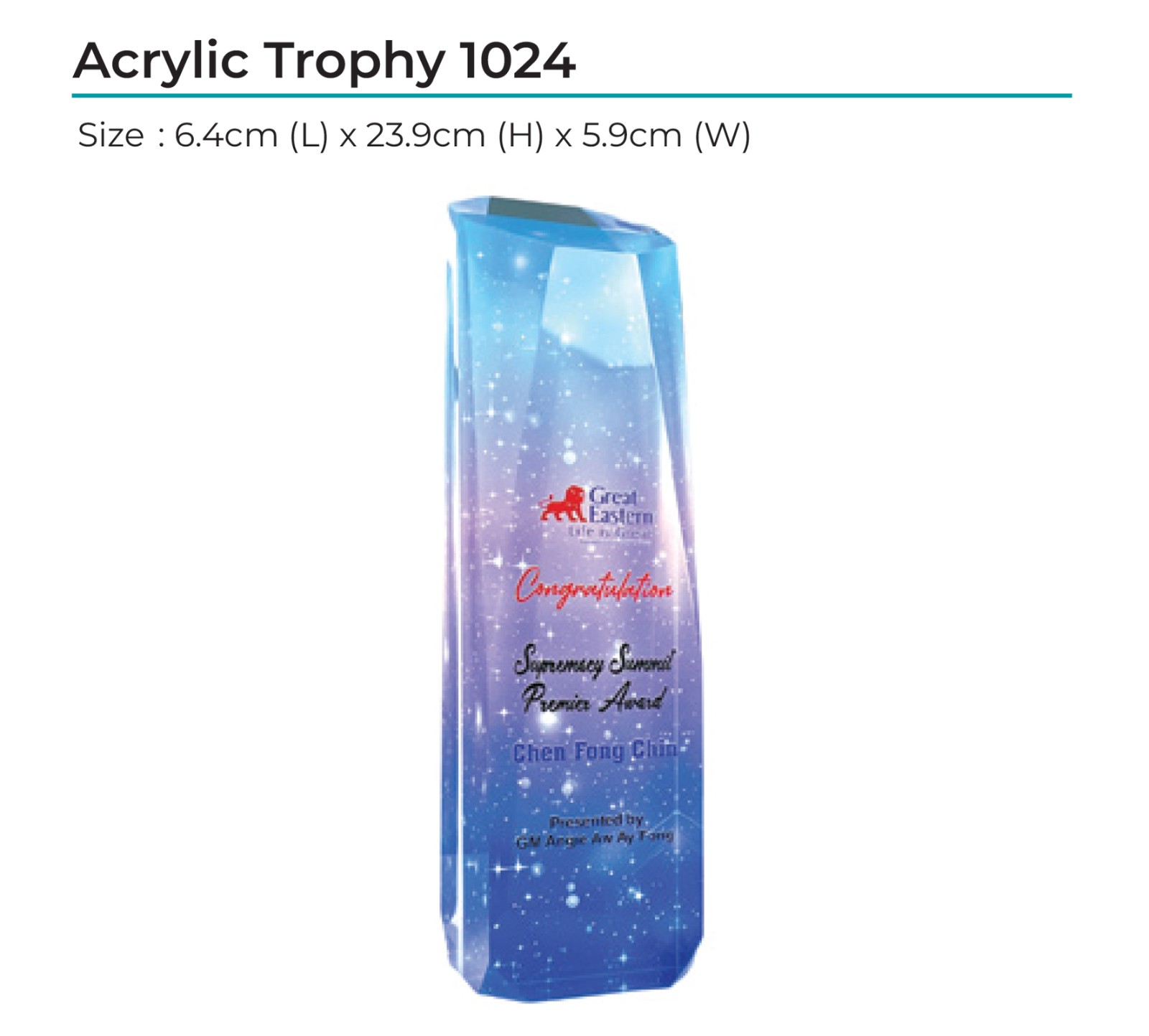 Acrylic Award 1024