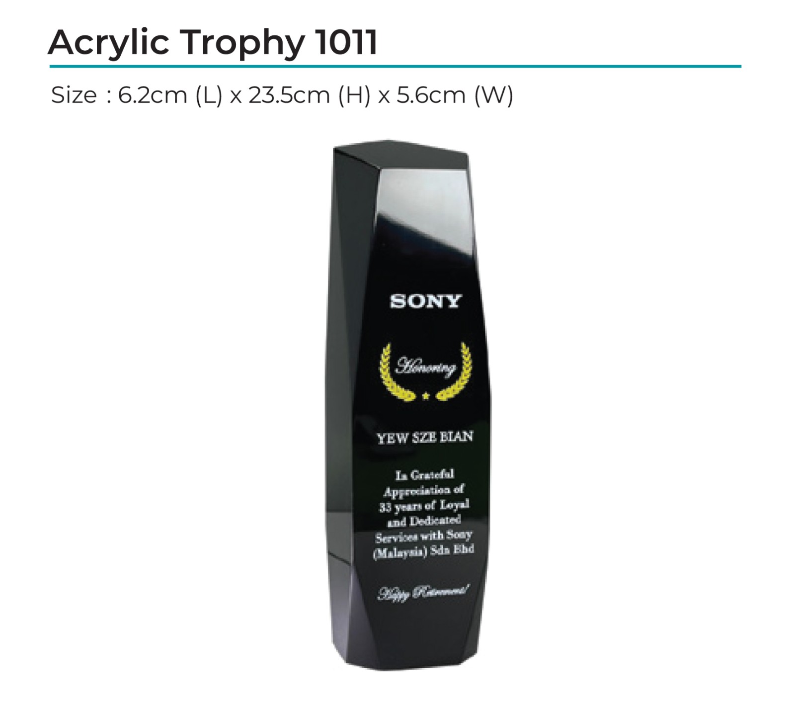 Acrylic Award 1011