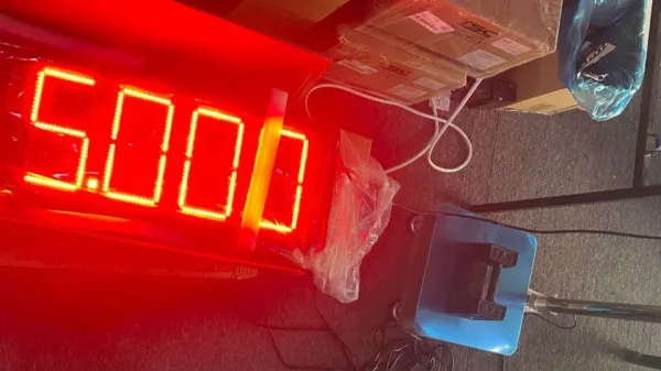 WATERPROOF PLATFORM SCALE FOR 5KG WITH EXTRA DISPLAY 6INCH