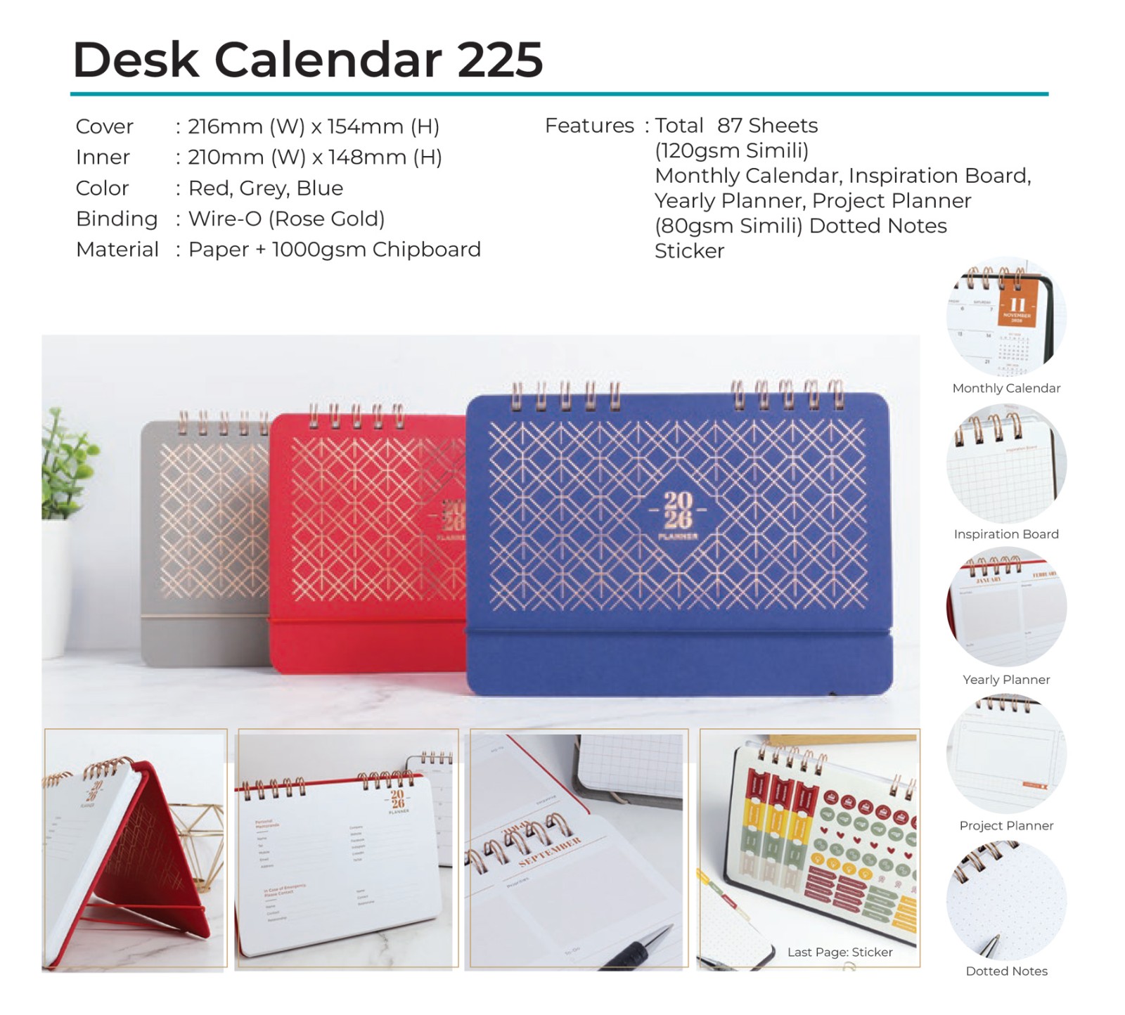 Desk Calendar 225