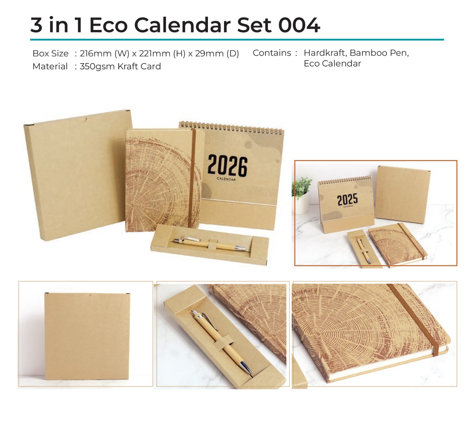 3 in 1 Eco Calendar Set 004