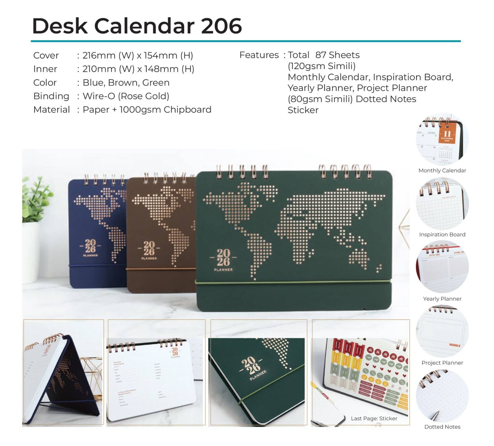 Desk Calendar 206