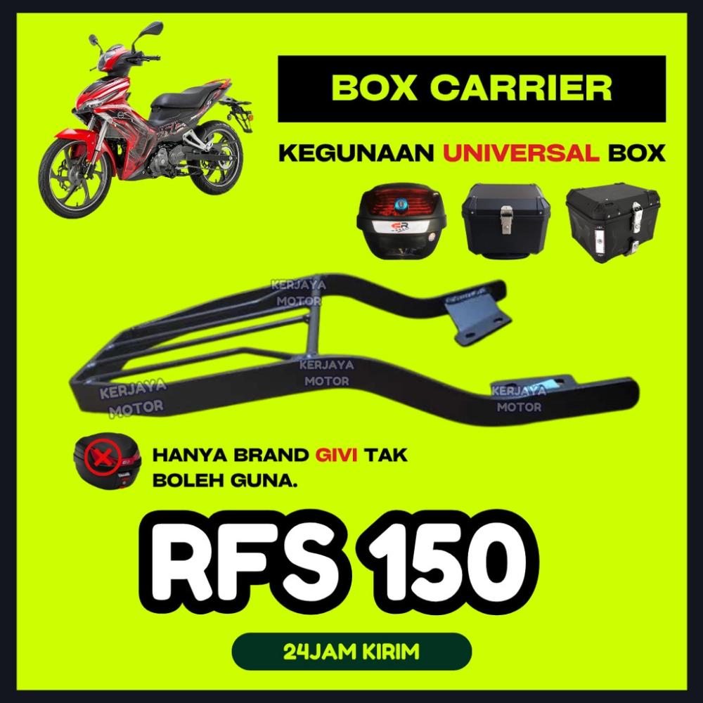 BENELLI RFS 150i REAR BOX MONORACK BOX CARRIER BRACKET KAKI TABAK HEAVY ...