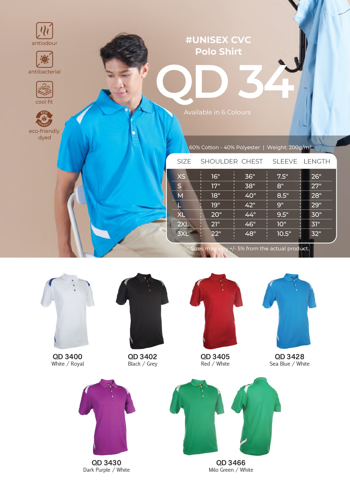 Polo T-Shirt Quick Dry QD34