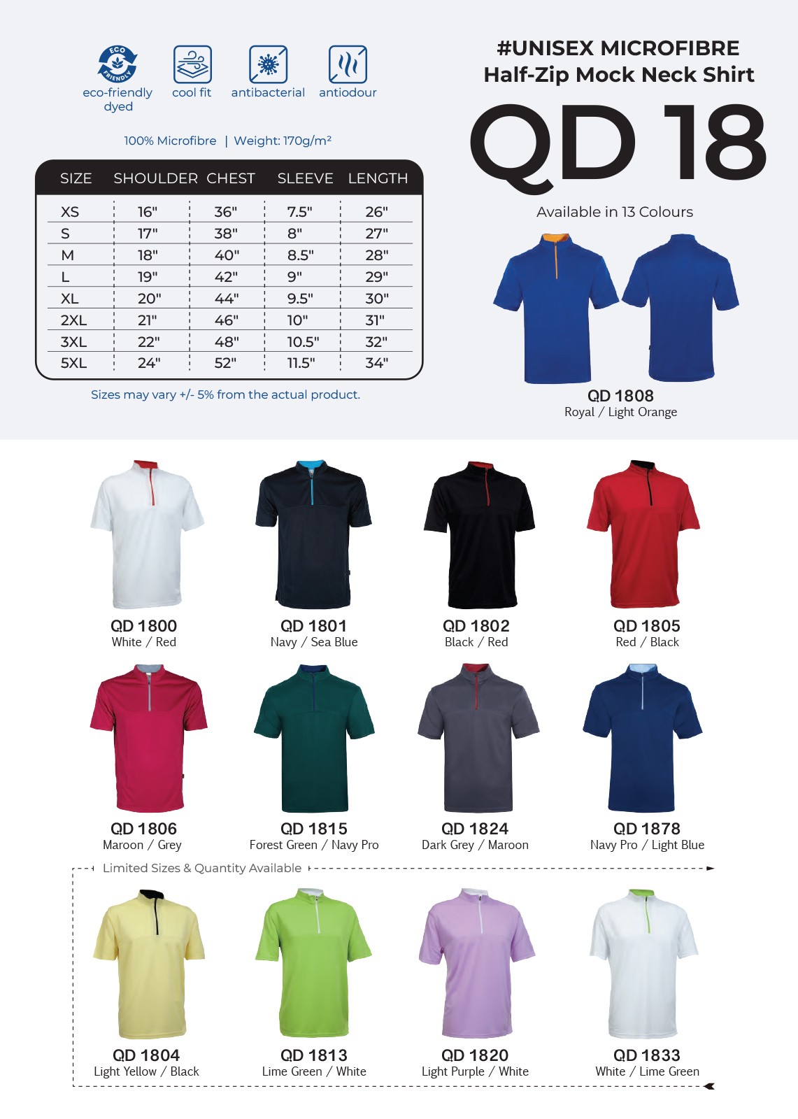 Mock Neck Quick Dry QD18