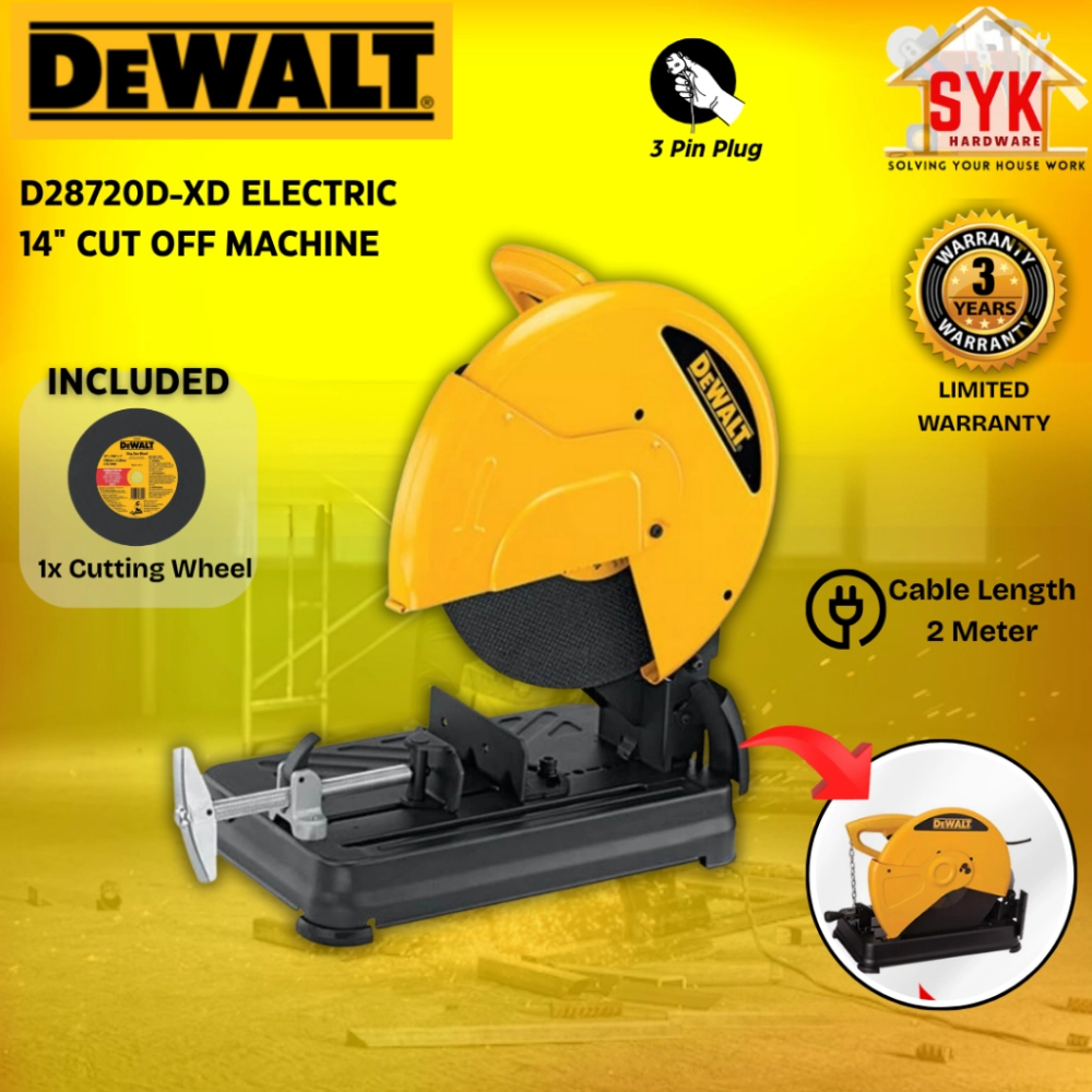 SYK Dewalt D28720D-XD 14 Inch Electric Cut Off Machine Metal Aluminum ...