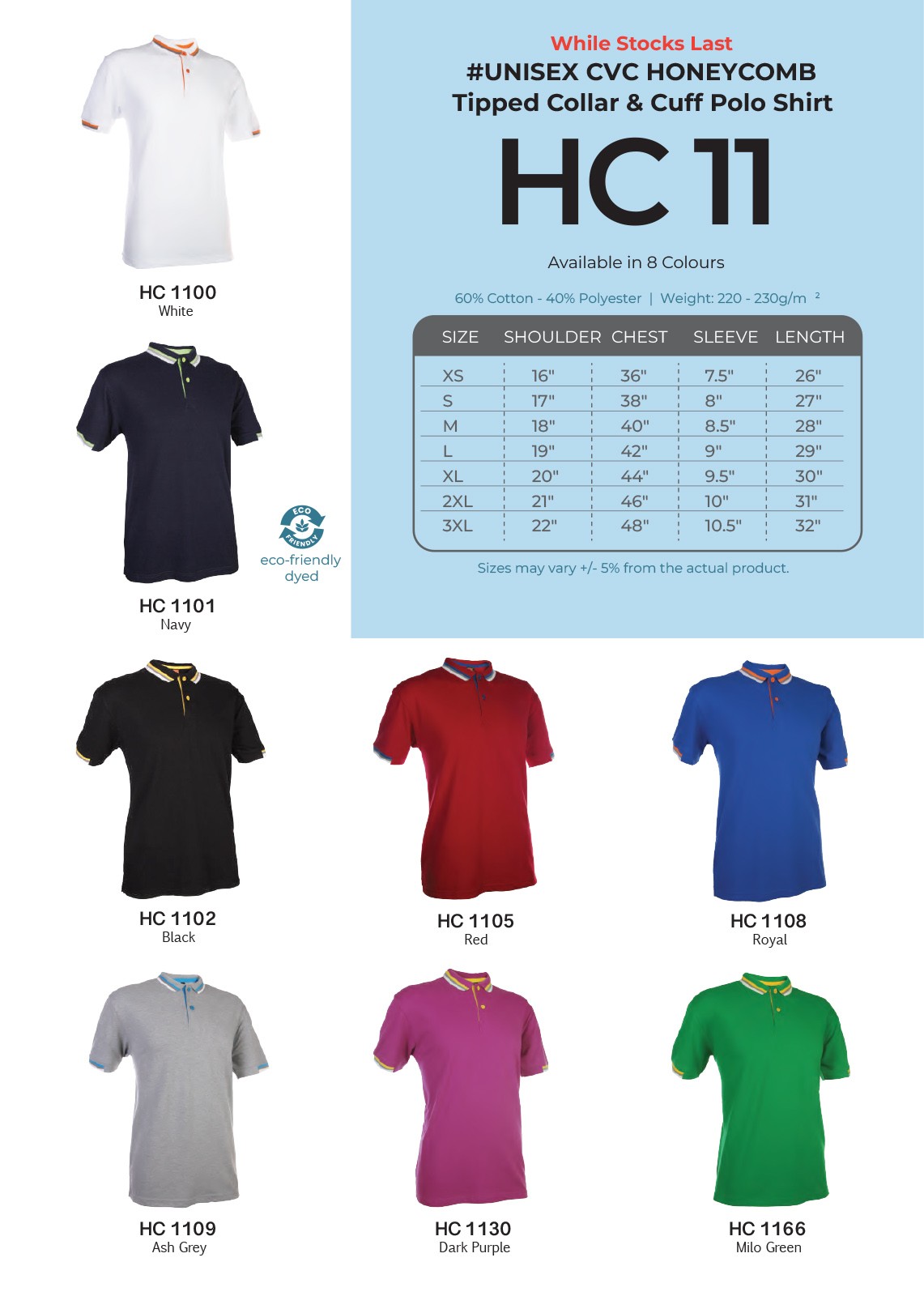 Polo T-shirt Honeycomb HC11