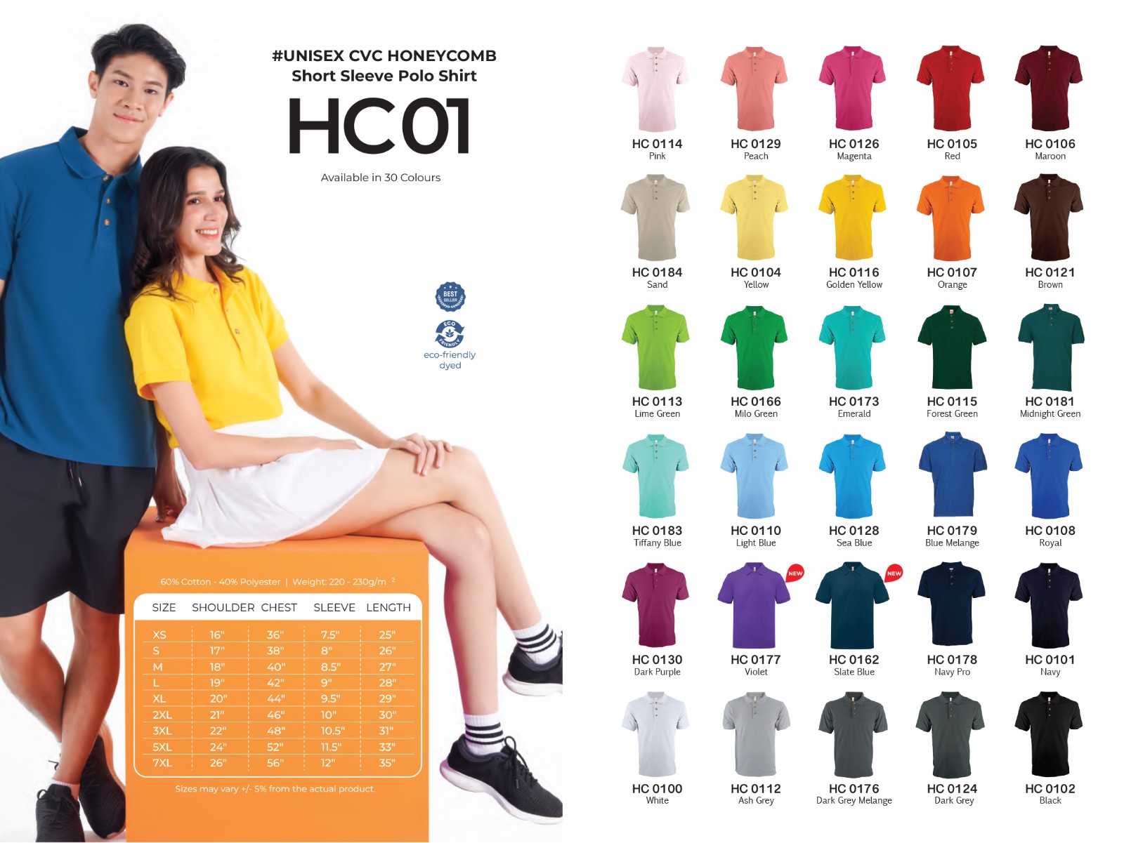 Polo T-shirt Honeycomb HC01