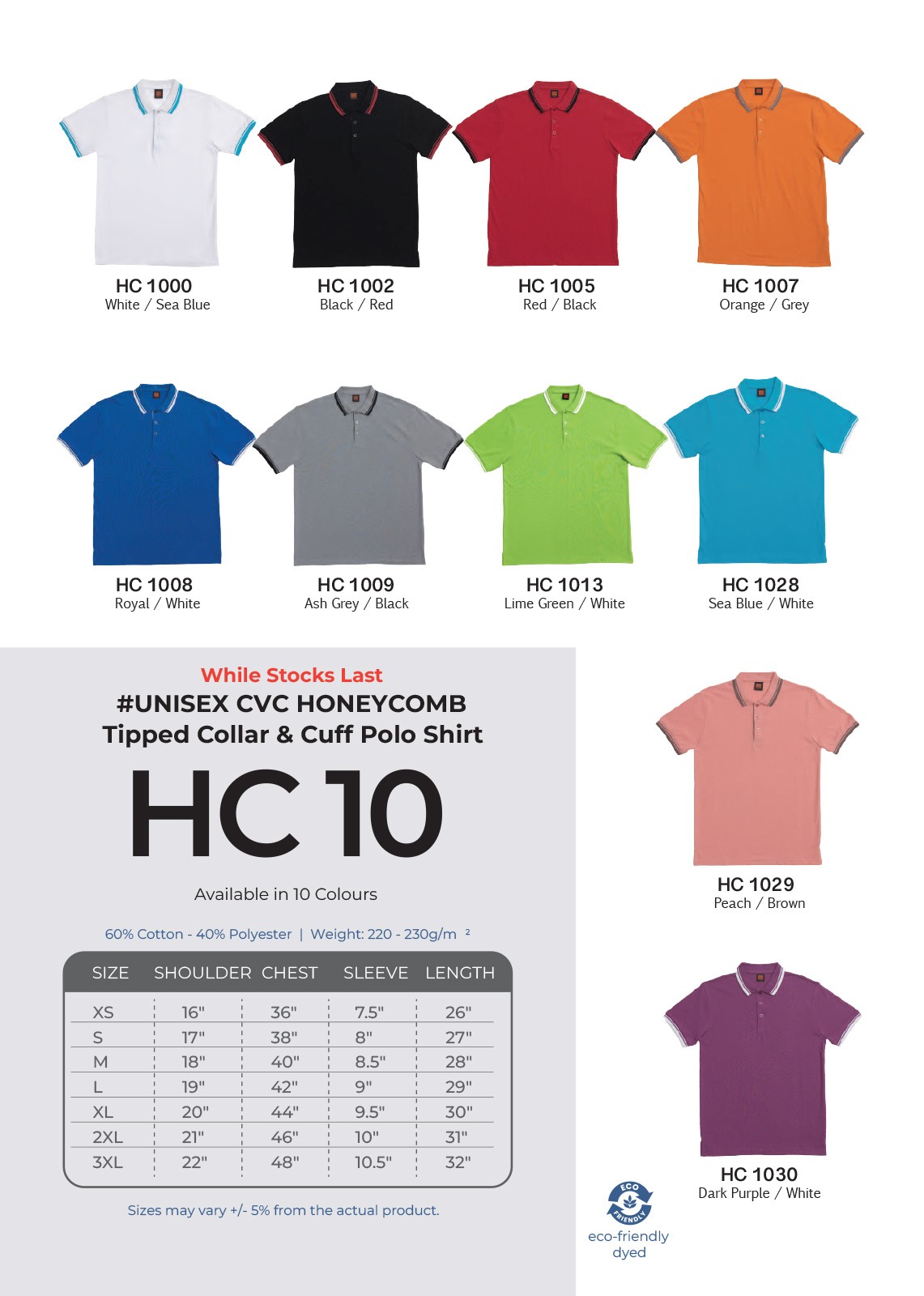 Polo T-shirt Honeycomb HC10