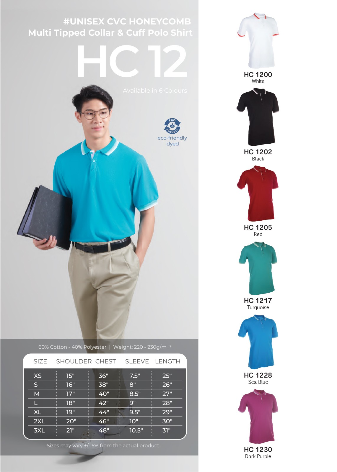 Polo T-shirt Honeycomb HC12