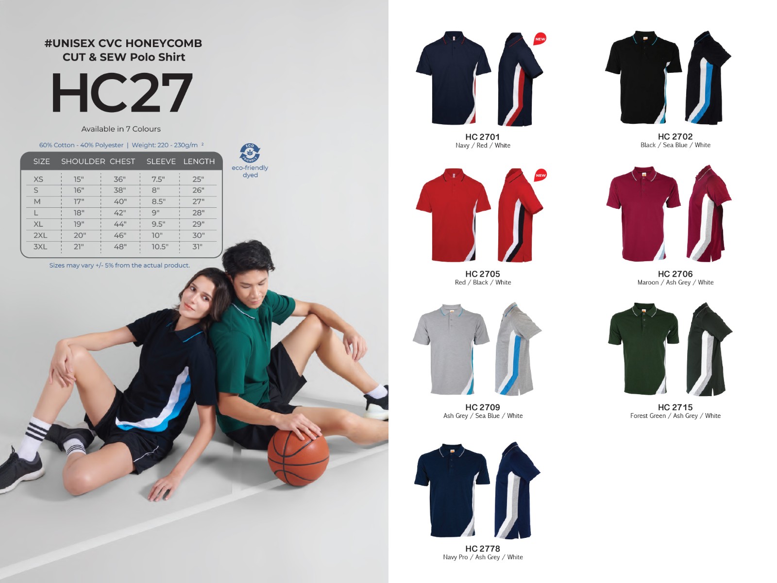 Polo T-shirt Honeycomb HC27