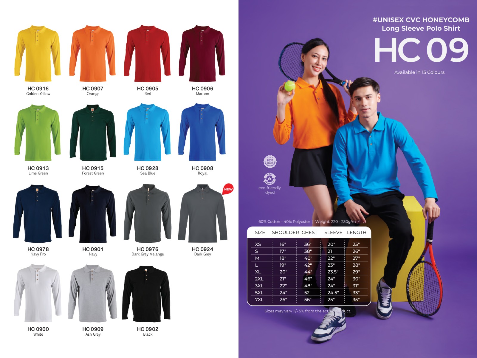 Polo T-shirt Honeycomb HC09