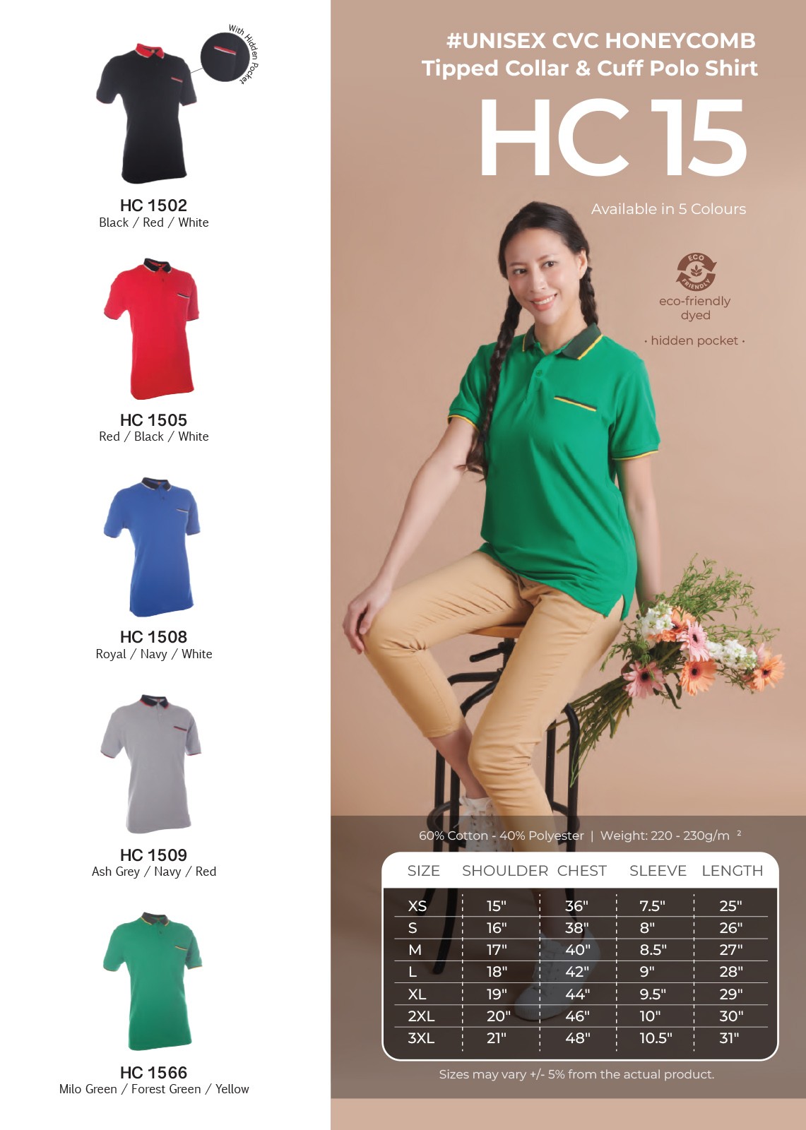 Polo T-shirt Honeycomb HC15