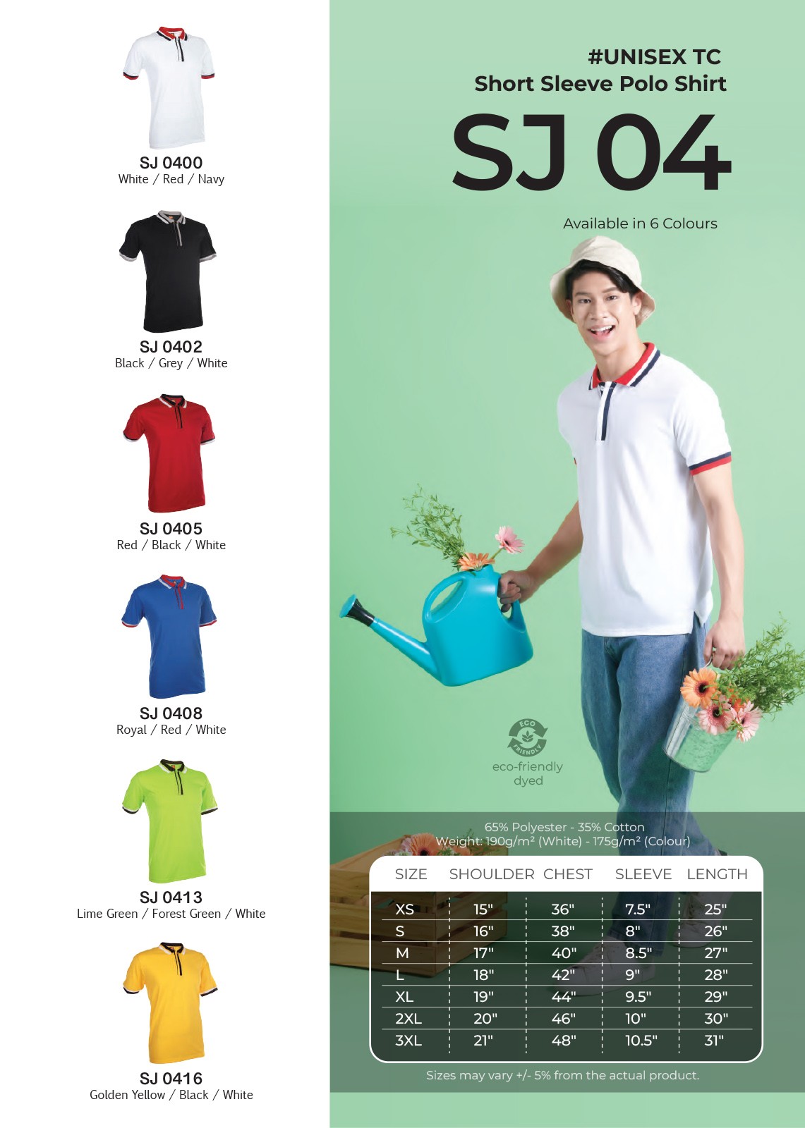 Polo T-shirt Single Jersey SJ04
