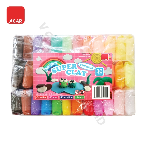 VC1036 - 36 per Set Tanah Liat Ultra Ringan Tidak Bertoksik 每 36 Colour Clay DIY (Air Dry / Butter Slime) / Clay Art and Craft Selangor, Malaysia, Kuala Lumpur (KL), Semenyih Supplier, Suppliers, Supply, Supplies | V CAN (1999) SDN BHD