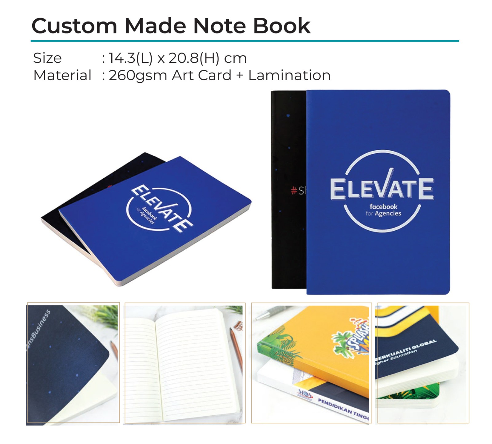 Custom Made Note Book -  Soft Cover Sewn