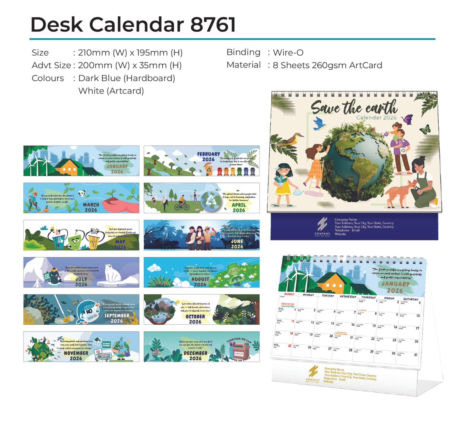 Desk Calendar 8761