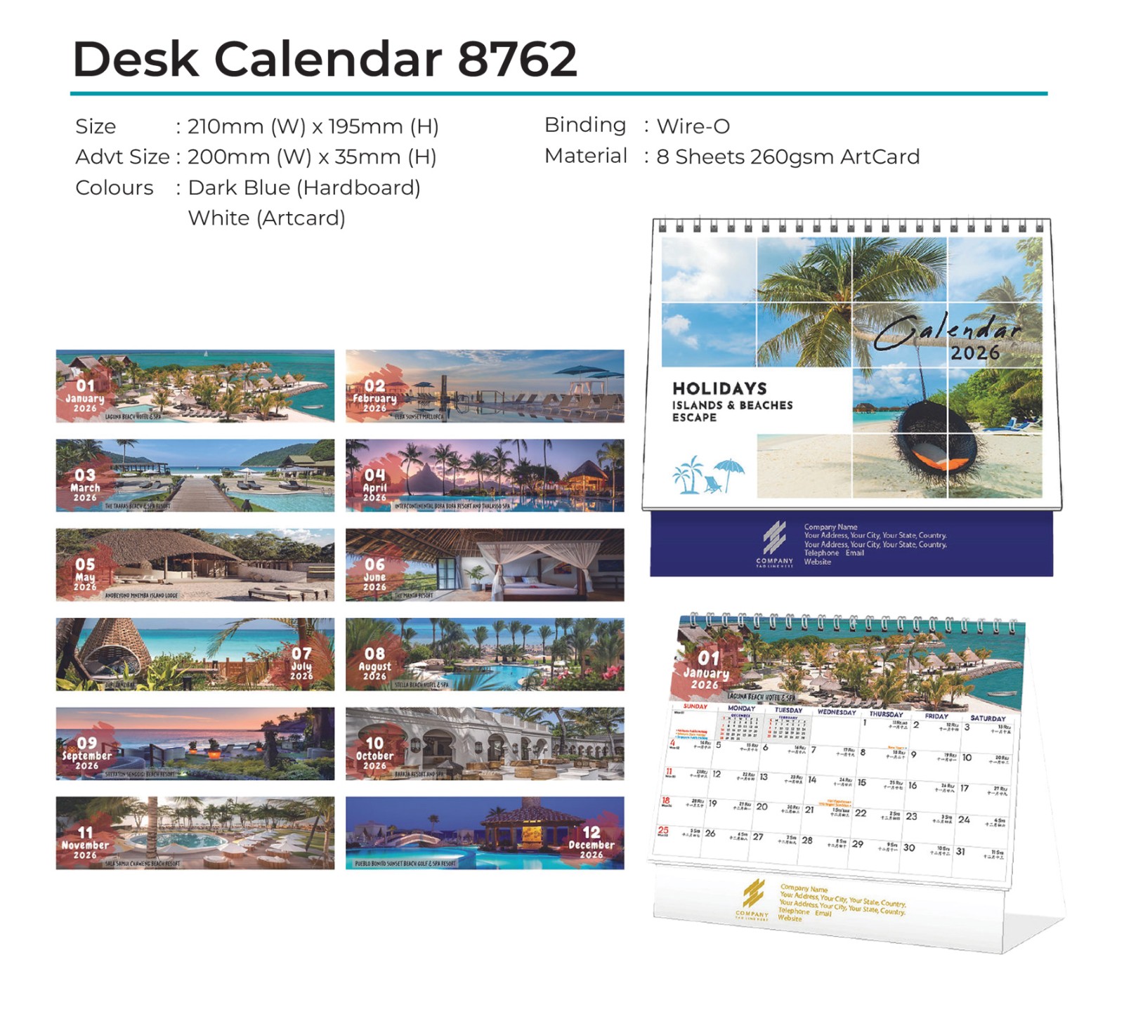 Desk Calendar 8762