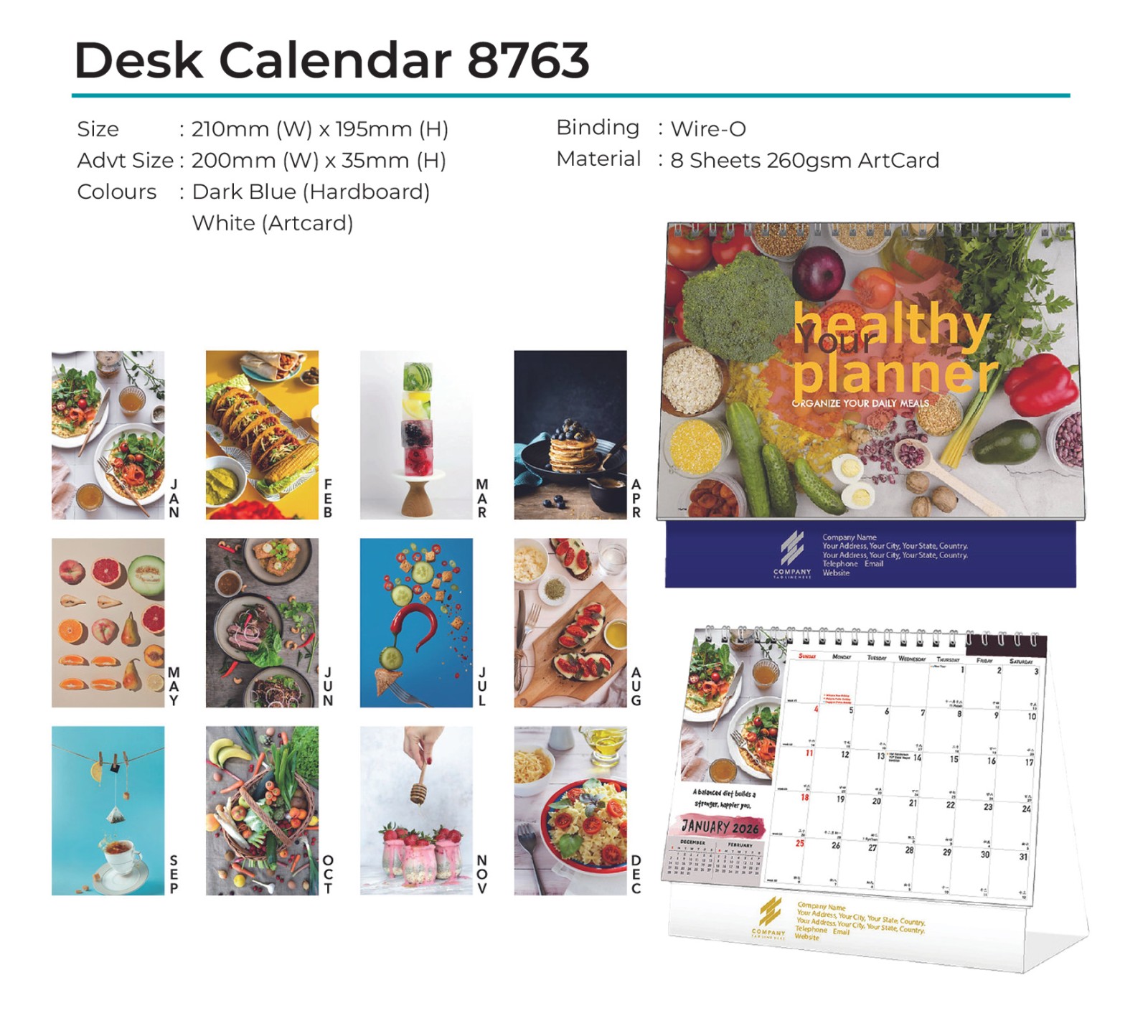 Desk Calendar 8763