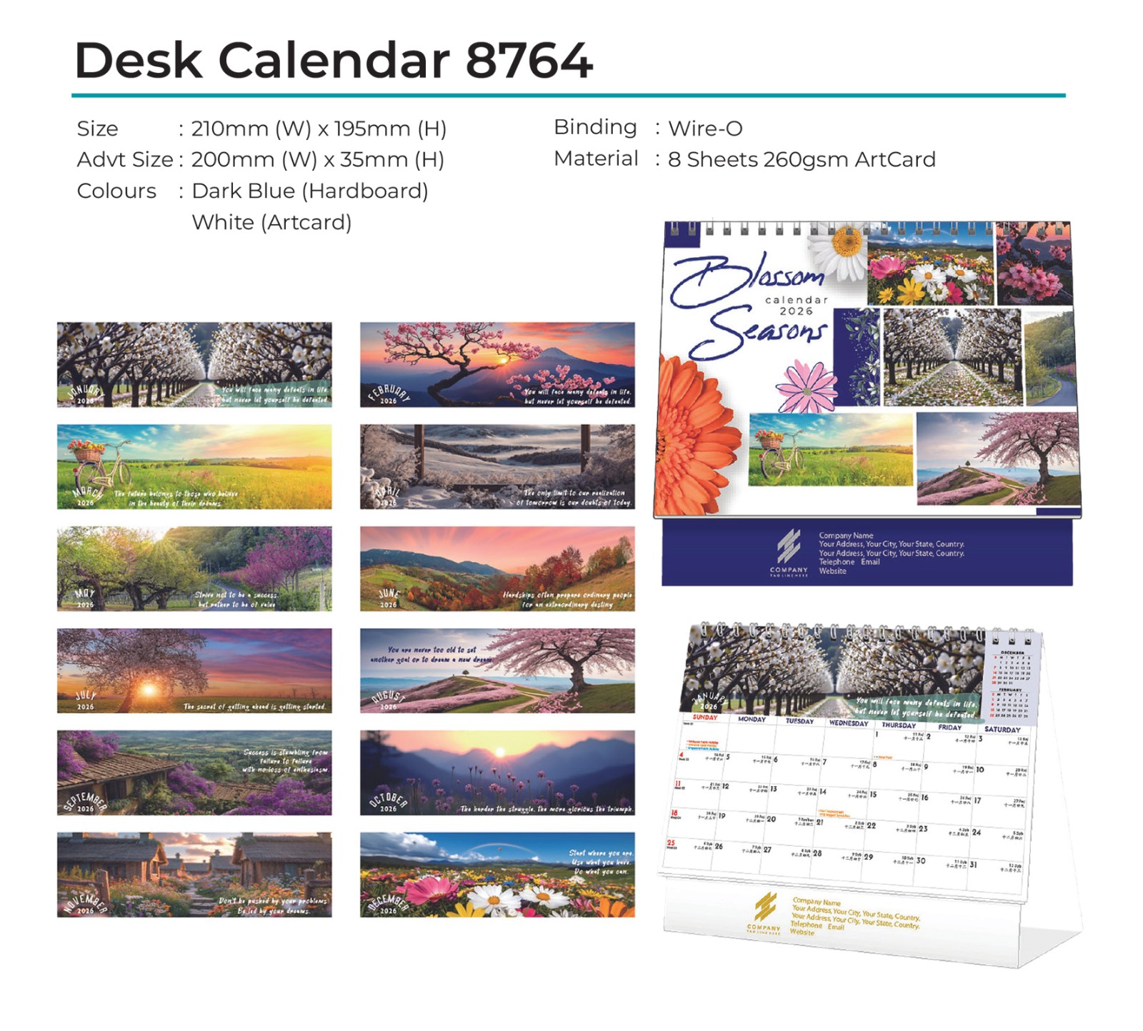 Desk Calendar 8764