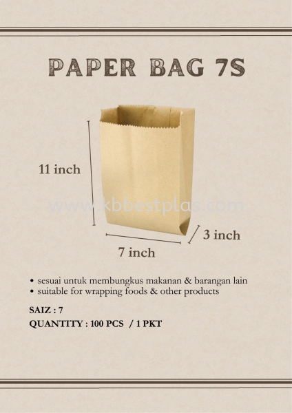 PAPER BAG 7S PAPER BAG Paper Products Penang, Malaysia, Perak, Kedah, Butterworth, Kepala Batas Supplier, Suppliers, Supply, Supplies | KB BESTPLAS ENTERPRISE (M) SDN BHD