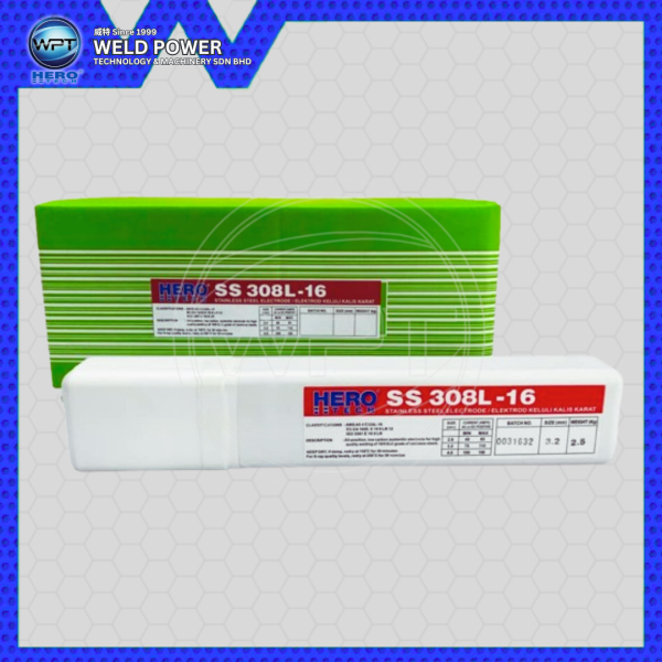 2.5 kgs Stainless Steel Welding Electrode 2.0mm x E308L-16 Hero Tech Welding Electrode Welding Consumable Penang, Malaysia, Butterworth Supplier, Distributor, Supply, Supplies | Weld Power Technology & Machinery Sdn Bhd