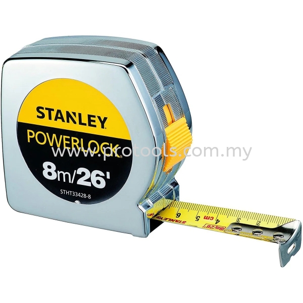 STANLEY 8M POWER LOCK MEASURING TAPE Measuring Tape Johor Bahru (JB), Malaysia, Senai Supplier, Suppliers, Supply, Supplies | Protools Hardware Sdn Bhd