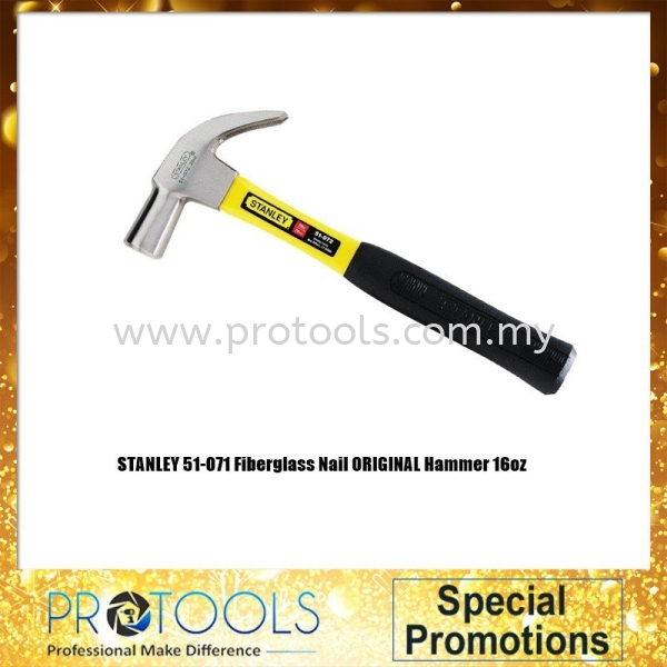 Stanley Fiberglass Claw Hammer 16oz 450g STHT51391-8 ORINGINAL CLAW HAMMER HAND TOOLS Johor Bahru (JB), Malaysia, Senai Supplier, Suppliers, Supply, Supplies | Protools Hardware Sdn Bhd