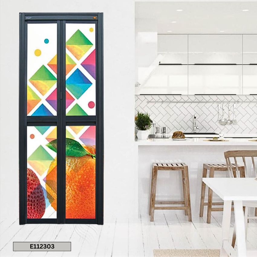 MODEL E112303 VITALLY BI FOLD (3D) ALUMINIUM DOOR Aluminium Door Choose Sample / Pattern Chart | HomeBagus - Home and Deco ONLINE EXPO!